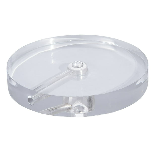 8" CLEAR ACRYLIC LAMP BASES WITH CORD HOLE